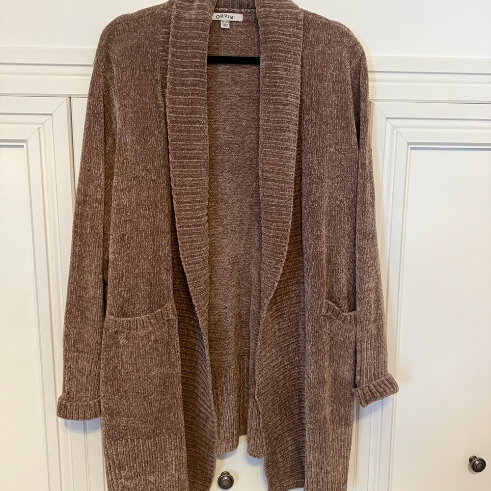 Orvis Brown Knit Cardigan